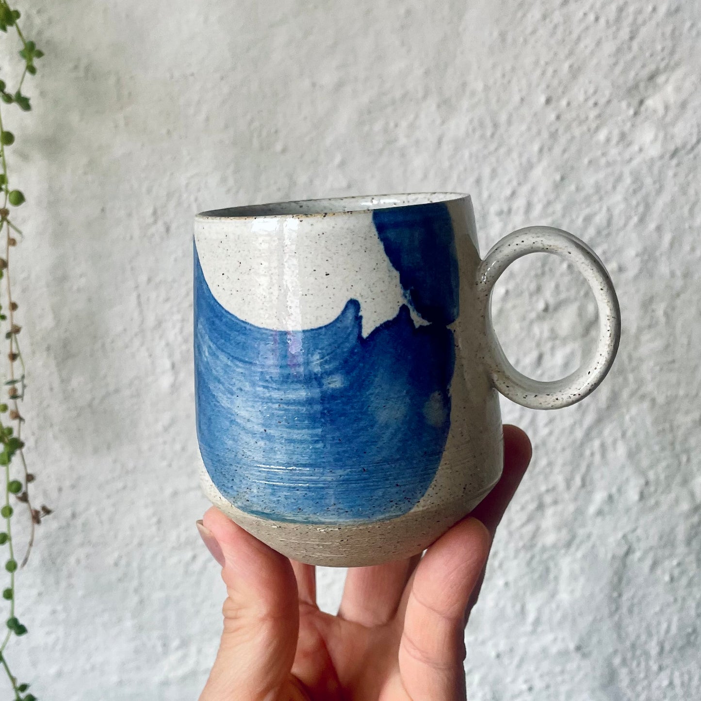 Waves cup w/handle