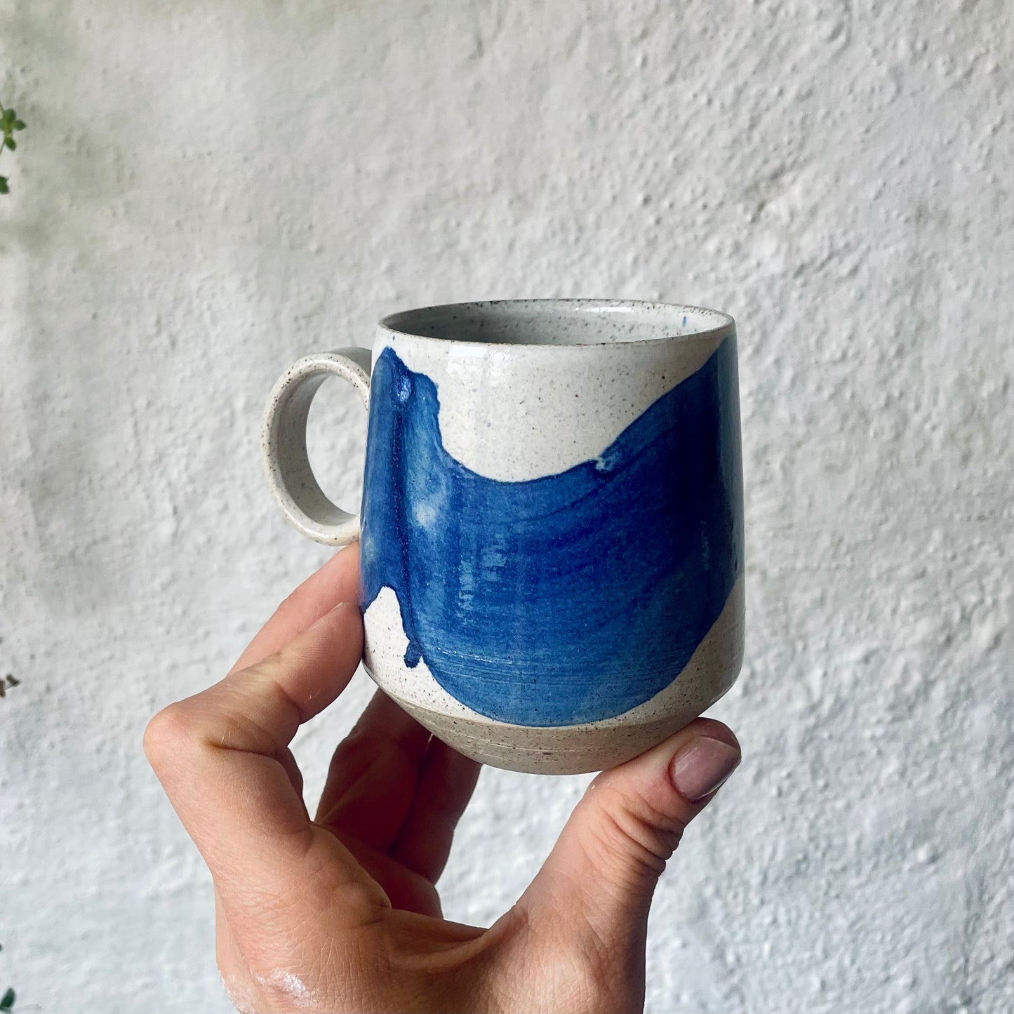 Waves cup w/handle